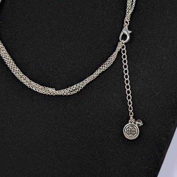 Bill Blass 3-Strand Bumpy Metal Pendant Necklace - Picture 5 of 6